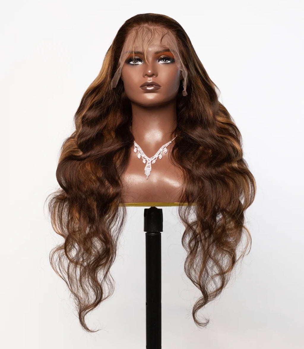 Body Wave Highlight 13X4 Transparent Lace Wig