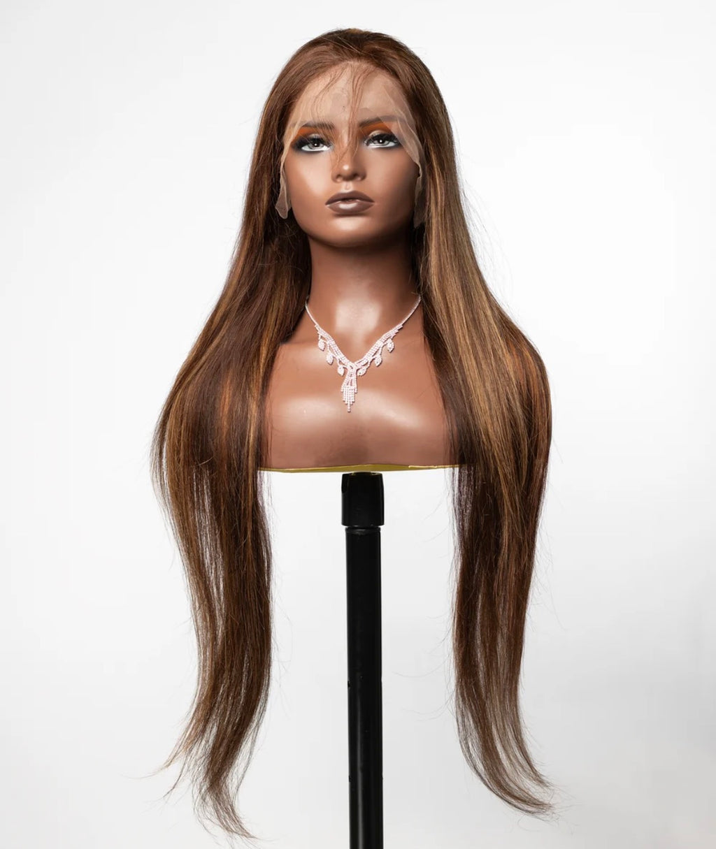Straight Highlight 13X4 Transparent Lace Wig