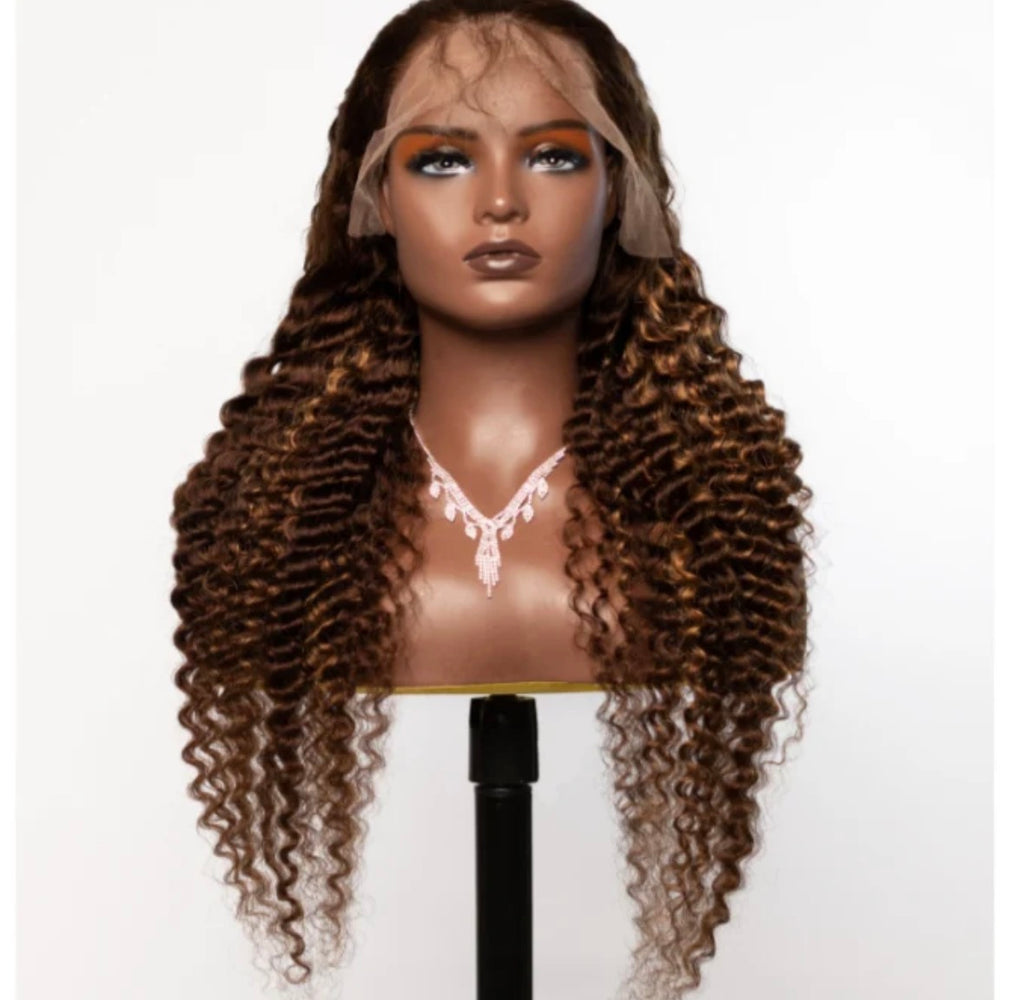 Deep Wave Highlight 13x4 Transparent Lace Wig
